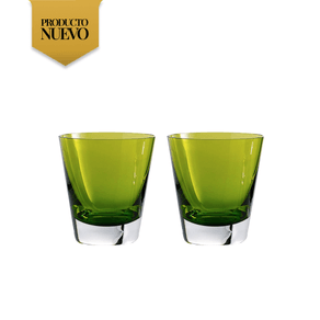 Vasos Verde Musgo Mosaique set de 2 Baccarat